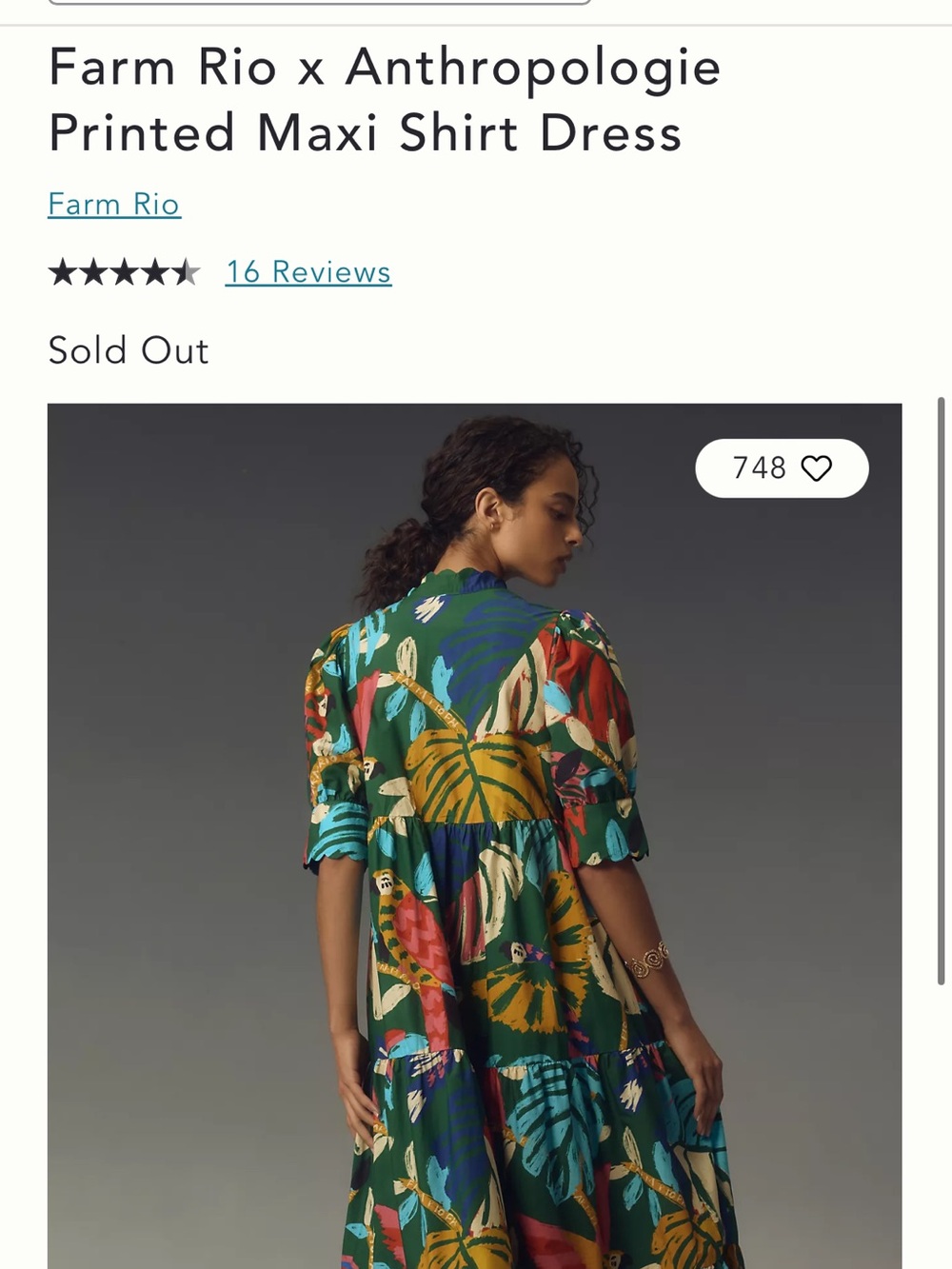 Farm Rio Anthropologie maxi dress - Picture 6 of 6